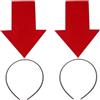Generico 2PC Cerchietto con freccia | Copricapo divertente cerchio capelli freccia | Novità Puntelli foto fascia capellis frecce gialle rosse | Fascia capellis Testa Costume Halloween Accessoris per capelli