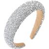 ONRAGT Cerchietto Capelli Donna Splendente, Strass Argento Frontino Capelli con Gemme Cerchietti per Capelli Largo, Capelli Accessori Dolci ed Eleganti per Vita Quotidiana, Feste, Spettacoli, Fotografia