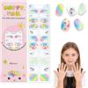 EBANKU Kids Adesivi Unghie Gel UV | Unicorno Arcobaleno Adesivo Gel UV | 22PCS Smalto Adesivo per Unghie per Bambini (Age 6+), Adesivi per unghie in gel, Strisce Gel Unghie