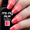 MI-NY Smalto Semipermanente Termico Peel Off (Cambio Colore Rosso Corallo/Rosa), Gel 3in1 Senza Base e Top Coat, Rimozione in Acqua Calda, Vegan, Durata fino a 15 Giorni