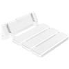 MINRS Sedia pieghevole per doccia, montaggio a parete, pieghevole, montaggio a parete, fino a 130 kg, ergonomica, pieghevole, per anziani e bambini, 32 x 34 x 10 cm, colore bianco