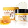 LMDAOO Beef Tallow Skin Care, Premium Beef Tallow and Honey Balm, Natural Tallow idratante per viso e corpo, lozione di sebo per la cura della pelle, 60 g (Honey, 1 pezzo)