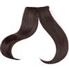 SEGO Frangia Clip Capelli Frangetta Finta Laterale Extension Clips Hair Bang Fascia Unica Corta Fringe Lisci Posticci Donna 40g #4A Castano Scuro