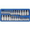 Blue Spot Tools 32 PCE 1/4 3/8 e 1/2 Hex Bit Set (2-19mm) (1/4-9/16)