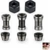 Kxathfa Set di 8 adattatori per pinze di serraggio fresa, 6 mm, 6,35 mm, 8 mm, testa adattatore convertitore per frese per legno, macchina per incidere CNC, fresatrice elettrica e lavori fai da te