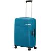 American Tourister Trolley Liftoff, Surf Teal, m, Trolley rigido con ruote doppie a 360°