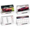 Calendario Auto Sportive 2027 da tavolo, 13 mesi, 19x14,5 cm Personalizzate o neutre