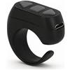 Zopsc Page Turner, telecomando Bluetooth per girare le pagine TikTok con anello di scorrimento a scatto, anello di scorrimento video, telecomando per otturatore della fotocamera per telefono cellulare (nero