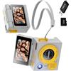 ECMQS Fotocamera a doppio obiettivo con scheda di memoria da 32 GB, grigio | Fotocamera tascabile a doppia lente per attività all'aperto e viaggi, con display da 3,73 cm