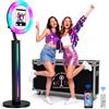 YCKJNB Photo Booth Portatile con Flight Case, Macchina Fotobox per iPad con Luce ad Anello e Sincronizzazione Musicale, Selfie Booth Leggero per Feste, Matrimoni, Noleggio, YouTube, TikTok Live
