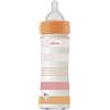 CHICCO Biberon Benessere Flusso Lento, con Tettarella Physio in Morbido Silicone e Finitura Soft Sense, Anticolica, Riduce Rigurgito e Irritabilità, Bottiglia in Vetro da 240 ml, 0 Mesi+, Bambina