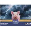 DHBANEIOK maiale Jigsaw Puzzle Impossible 1000Pcs Decorazione Per La Casa. Rilassamento E Intelligence Per Adulti E Bambini Da 12 Anni 38x26cm/1000pcs