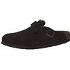 Birkenstock 660463 Boston SFB Mocca, Suede Leather Zoccoli Uomo, Mocca EU 42