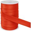 LEREATI Sbieco per Bordare 25mm x 50m Fettuccia in Raso Nastri in Sbieco per Cucito a Doppia Piega, Nastro per Tappezzeria per Cucito Bunting Cucitura Trapuntatura Orlatura (Rosso Arancio)