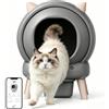 GarveeLife Lettiera Gatto Autopulente XXL, 60L Grande Capacità Lettiera Gatto Chiusa, Sensori di Sicurezza, Eliminazione Odori, Anti Trappola, Controllo App, Silenziosa, Lettier Automatica per Più Gatti