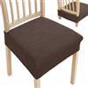 Ystyle Coprisedie Elasticizzato Universale 2 Pezzi, Caffè | Fodere per Cuscini Sedie Cucina senza Schienale, Removibili Lavabili Antimacchia Resistente, Soggiorno Hotel Ristorante