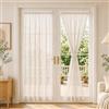 Deconovo tende a Vetro per Porta Finestra in lino, 2 Pannelli, 60x240 cm | Semitrasparenti, Moderne ed Elegante, in Tessuto 15% Lino, con Tasca, per Cucina, Soggiorno e Sala da Pranzo, Beige Chiaro