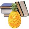 Generic Luce notturna a forma di di pino - Squishy Light Up Pumpkin | Resina gialla Halloween illuminazione | Decorazioni statue di ananas Halloween divertente ornamento scrivania