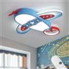 YUPIN Plafoniera Moderna A LED Plafoniera Creativa A Forma Di Aereo Dei Cartoni Animati Dimmerabile All'infinito Con Telecomando Adatta Alla Camera Dei Bambini Camera Da Letto Soggiorno(Blu,grande)