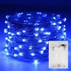 SONGNASS Ghirlande luminose a LED, 5 m, 50 LED, blu ghirlanda in rame, decorazione per camera da letto, Natale, matrimonio, festa, compleanno, giardino ()