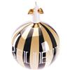 BRUBAKER Pallina di Natale di alta qualità Believe Gold Black - Pallina in vetro da 10 cm con figura di angelo in porcellana - Palla di Natale dipinta a mano - Decorazione per albero di Natale