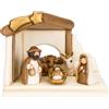 THUN Set capanna, Sacra Famiglia, bue e asinello, bianco | Ceramica