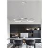 TEKHOME Lampadario Moderno A Sospensione LED 3 Cerchi 45watt Luce 3000k 4000k 6500k B63b (3 COLORI)