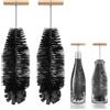 MICHIHOMIE Scovolino per Bottiglie Sodastream 2 Pezzi Spazzola Borraccia | 32 cm, Scovolino Biberon con Setole Dure e Spugna, Pulizia Profonda per Bottiglie in Vetro, Borracce e Sodastream
