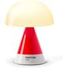 Lexon Pantone Mina M Mushroom Lampada da tavolo - Luce notturna portatile per camera da letto, bambini e cameretta dei bambini, 9 colori LED, lampada da tavolo ricaricabile con 24 ore e dimmer (rosso)
