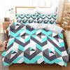 WZXGHE Copripiumino geometrico,set di biancheria da letto in morbida microfibra, set da letto, contiene 1 copripiumino e 2 50 x 75 cm federe (C, 220x240cm)