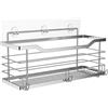 ODesign Oriware Adesiva Mensola Doccia Stoccaggio Portaoggetti da Bagno Gabinetto Cromato Acciaio Inossidabile Nessuna Perforazione - 31 x 11.5 x 12 cm