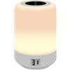 salipt Lampada da Comodino Touch, 4 Porte di Ricarica USB-A & USB-C | Dimmerabile, 8 Colori RGB, 3 Modalità, Timer, Piccola Lampada da Tavolo per Camera da Letto Soggiorno