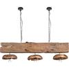 Decor Space Lampadario Florent 3 luci in legno di teak riciclato 130x30
