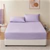 RUIKASI Lenzuolo con Angoli Matrimoniale - Oeko Tex Lenzuola Sotto con Angoli ed Elastico per Letto in Microfibra, 160x200 Lavanda