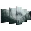 LUMASOUL Quadri Moderni 5 Pezzi su Tela 100x50 cm | 5 parti, composizione decorativa da parete per soggiorno, camera da letto e ufficio