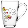 Pasabahce Cherie Confezione 2 Tazzoni Mug in Vetro, 32 cl, Trasparente con Decori