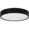 STOLARNIA PIKA Plafoniera rotonda legno nero 3xE27 (47 cm) LEJA | Legno massello, Installazione facile, Prodotto nell'UE, CE, Paralume in vetro satinato, Facile da pulire