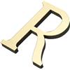 PATIKIL 3D Acrilico Alfabeto Specchio Muro Adesivi Lettera R Luce Oro | Autoadesivo Casa Decor Lettera Segno Arte Adesivo Decal, Fai-da-Te, per Casa Decorazione