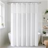 ROLIZOE Tenda da doccia a nido d'ape, per bagno, include 12 ganci in acciaio inox, tessuto strutturato, stile alberghiero, impermeabile, lavabile in lavatrice, colore bianco, 183 x 183 cm