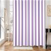 Hnmdmyi Tenda da doccia a righe verticali 180x200, striscia viola e bianca Vintage Astratta Moderna Minimalista Tessuto In Poliestere Impermeabile Lavabile Tenda da bagno con Gancio