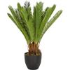 HJH Office Pianta artificiale CYCAS Palm Altezza 70 cm Verde 24 Fronde di palma Palma artificiale piccola Cycas Palm Felce artificiale, 871004