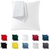 Flowen Federe Cuscini Divano 50x50 Set da 2 Copricuscini Decorativi 100% Cotone Jersey Tessuto Morbido Anallergico Antiacaro e Traspirante Fodere con Cerniera Nascosta Lavabili in Lavatrice