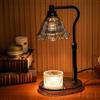 WYghyronic Lampada scaldacandele timer e luminosità regolabile su 4 livelli - Altezza regolabile, per la camera da letto della nuova casa, regali per donne (nero06)