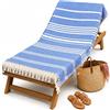 Intimitaly - Telo Mare Grande in Cotone Fouta, 90x170 cm, 85% Cotone, Ultra Leggero e Morbido, Asciugatura Rapida, 180gr/m2, per Spiaggia, Piscina (Royal)