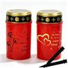 JOSTIVE 2 luci a LED per tomba con picchetto, lampada solare impermeabile per cimitero, lumino elettrico con effetto sfarfallio, candela commemorativa, IP45, rosso