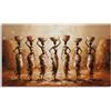 LuxHomeDecor Quadro Donne Africane - stampa su tela con telaio in legno - 140x70 cm