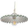 VANNI LAMPADARI - Lampadario a Sospensione Plissè- Lampadario Soggiorno in Ceramica- Lampadario Camera da Letto Decorato a Mano- Lampadario Rustico Taverna, Cucina- 30 cm, Verde