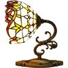 SHZICMY Lampada da parete vittoriana, stile Tiffany, lampada decorativa, E27, vintage, lampada da parete in stile retrò, lampada a cupola, lampada per soggiorno, camera da letto
