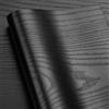 LaCheery Carta Adesiva per Mobili Effetto Legno Nero Carta da Parati per Top Cucina 40cm x 200cm Pellicola Adesiva per Mobili Nero Opaco Vinile Rotolo Adesivo Effetto Legno Impermeabile per Armadio