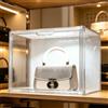 VETOLAKA Scatole in plastica trasparente, vetrina in acrilico con chiusura magnetica e illuminazione a LED, scatola in plastica trasparente, espositore in acrilico per libri, giocattoli, cappelli, scarpe